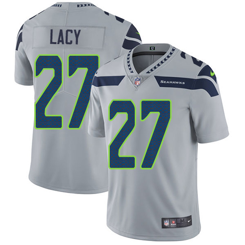 Nike Seahawks #27 Eddie Lacy Grey Alternate Men's Stitched NFL Vapor Untouchable Limited Jersey - Click Image to Close
